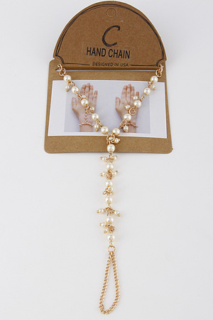 Formal Hand Chain With Faux Pearl 6FCB9